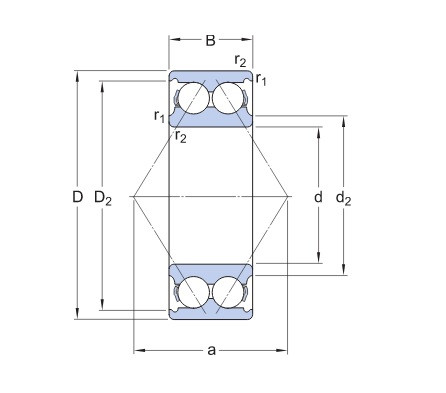 NSK 3206 B-2RSR TNG C3 ložisko - N2 - 2