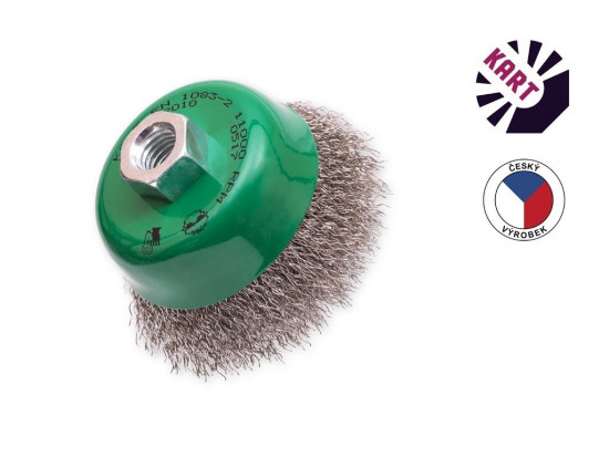 Kartáč hrnkový, nerez vlnitá, 75xM14/0,30 - KART 1272010 - N2