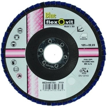 Lamelový brusný kotouč 125 x 22,23 mm zrnitost 80 /Flexovit - N2