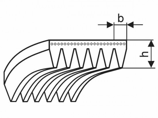 Řemen víceklínový 15 PH 990 (390-H) optibelt RB - N2
