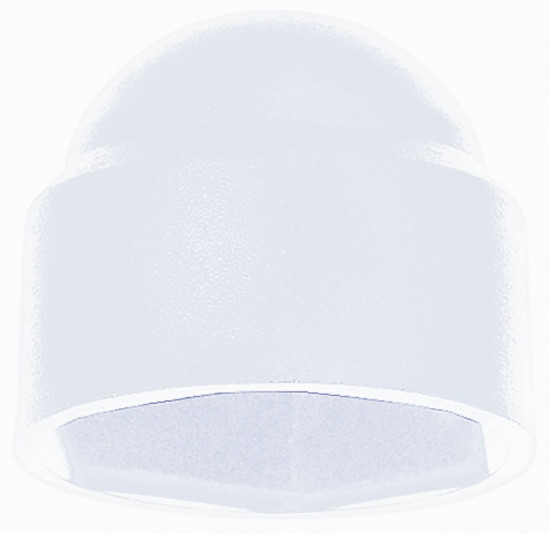 Krytka klobouková pro šestihran M6 PVC bílá s=10 mm - N2