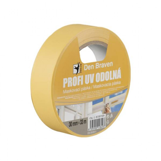 Den Braven Profi UV odolná maskovací páska - 33 m x 50 mm žlutá - N2