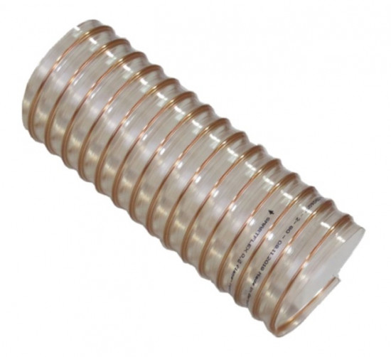 Hadice Espirosej PVC/SP- pro pneumatické secí stroje 30/35 bílá spirála - N2