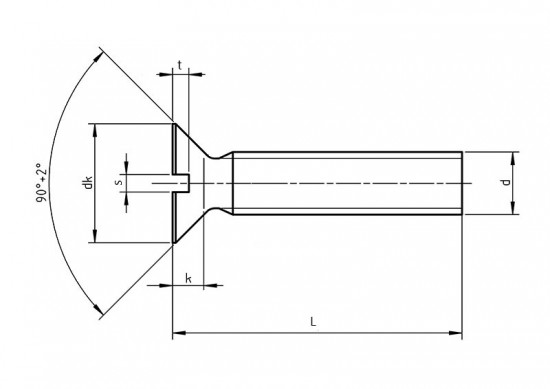 Šroub zápustný s drážkou DIN 963 M5x8 nerez A2 - N2 - 2