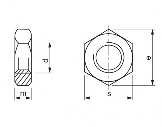 Matice DIN 934 M10x1,00 mosaz - N2 - 2