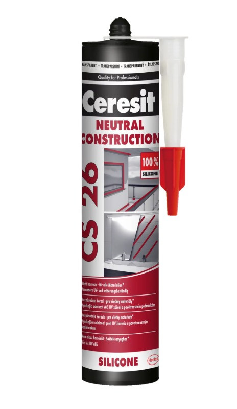 Ceresit CS 26 Neutral - 300 ml neutrální silikon pro lepení zrcadel - N2