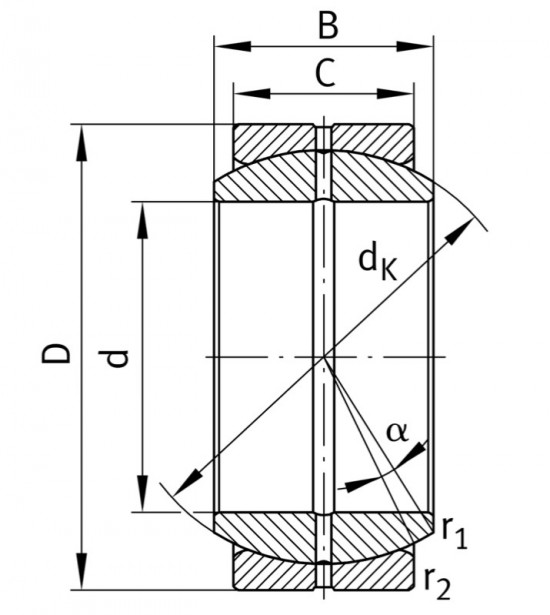 LS GE 25 ES kloubové ložisko ocel/ocel - N2 - 2
