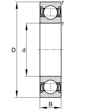 FAG 605-2RSR kuličkové ložisko - N2 - 2
