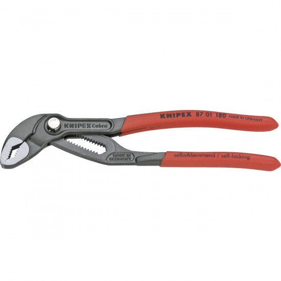 KNIPEX 87 01 180 Cobra® Kleště na trubky 42 mm a matice 36 mm, potaženy plastem, fosf. na šedo - N2 - 2