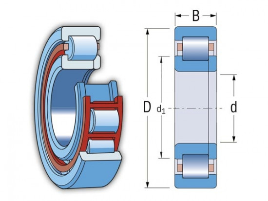 KINEX NUP 314 N válečkové ložisko - N2