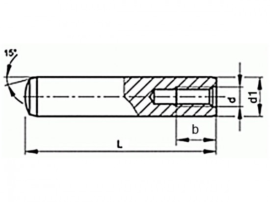 Kolík válcový kalený vnitřní závit DIN 7979D 20x60 m6 - N2