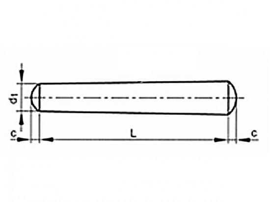 Kolík kuželový DIN 1B 5x80 - N2