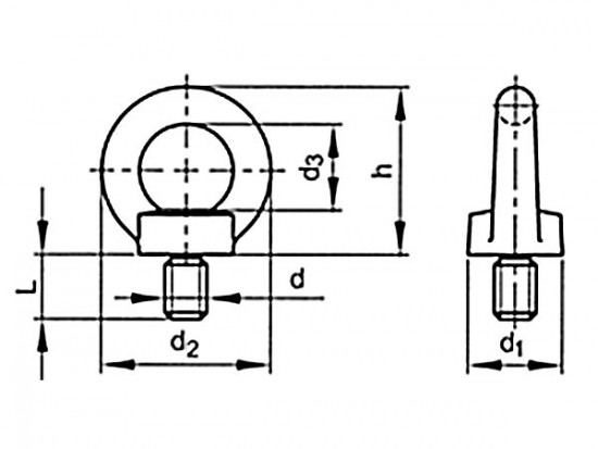 Šroub závěsný DIN 580 M14 pozink C15 CE - N2