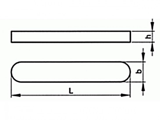 Pero výměnné s 1 otvorem DIN 6885 C 8x7x40 - N2