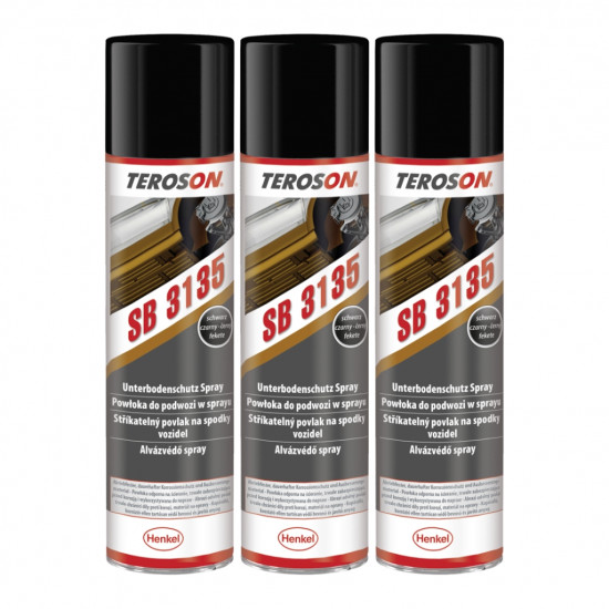 Teroson SB 3135 - 3x400 ml černý USB sprej - N2