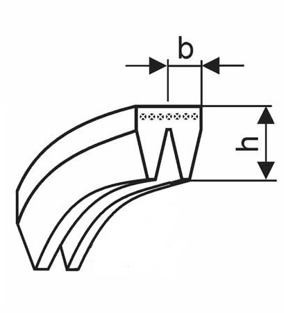 Řemen víceklínový 2 PJ 955 (376-J) optibelt RB - N2