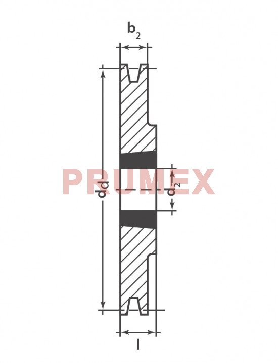 Řemenice TB SPZ 100/1 optibelt KS na Taper Lock Prumex.cz