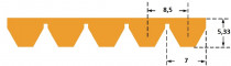 Klínový řemen 7M 530/5 Gates Polyflex JB - N1