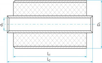 Silentblok válcový - pouzdrová pružina 13x30/40(40) - N1