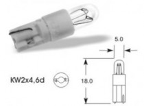 Žárovka Elta 24V 1,2W KW2x4,6d plast - N1