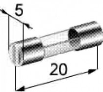 Pojistka skleněná malá 2A 5x20mm - N1