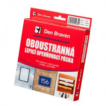 Den Braven Oboustranně lepicí upevňovací páska v krabičce - 19 x 1 mm x 5 m bílá - N1