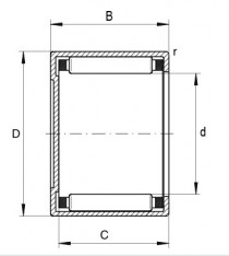 ZEN HK 1514 RS jehlové ložisko s lisovaným pouzdrem - N1