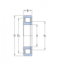 SKF NUP 210 ECNJ/C3 válečkové ložisko - N1