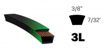 Ozubený řemen 3L 58 6758 Gates Powerated - N1