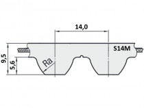 Řemen ozubený 2002 S14M optibelt STD rukáv - N1