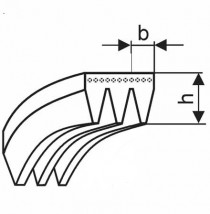 Řemen víceklínový 3 EPJ 356 optibelt Conveyor Power - N1