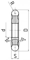 Fréza půlkruhová vypouklá, F810070, 3 mm - N1