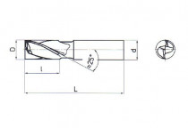 Fréza pro drážky per krátká, nesouměrná, F220418, 3,5x6 mm - N1