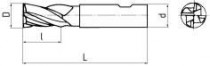 Fréza válcová čelní dlouhá, 1 břit přes střed, F121518, 14x53 mm - N1