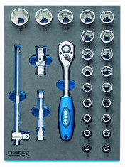 Modul s nářadím 1/2", NAREX-MODUL, M 25-dílů 1/2" - N1