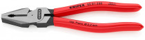 KNIPEX 02 01 200 Silové kombinované kleště, plastové návleky, fosfátováno na černo, 200 mm - N1