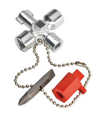 KNIPEX 00 11 02 Klíč na rozvodné skříně pro běžné skříně a systémy zavírání 44 mm - N1