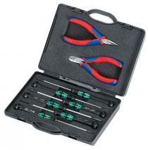 KNIPEX 00 20 18 Pouzdro nářadím pro elektroniku, 2x kleště, 6x šroubovák - N1