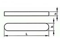 Pero výměnné s 1 otvorem DIN 6885 C 8x7x25 nerez A4 - N1
