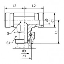 Spojka TSSO2 8L M14x1,5/M14x1,5 v.z. O-kr. - N1