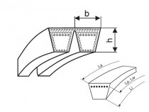 Klínový řemen násobný 2-SPB 5000 Lw optibelt KB VB - N1