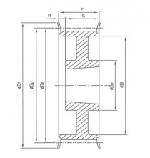 Řemenice TB 32 H 100 optibelt ZRS na Taper Lock - N1