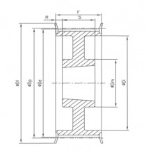Řemenice TB 40 XH 300 optibelt ZRS na Taper Lock - N1