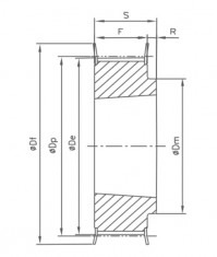 Řemenice TB 64 8M 30 optibelt ZRS na Taper Lock - N1