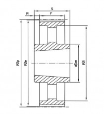 Řemenice TB 192 8M 50 optibelt ZRS na Taper Lock - N1