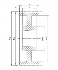 Řemenice TB 90 8M 50 optibelt ZRS na Taper Lock - N1