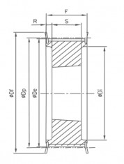 Řemenice TB 44 8M 85 optibelt ZRS na Taper Lock - N1