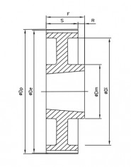 Řemenice TB 80 8M 30 optibelt ZRS na Taper Lock - N1
