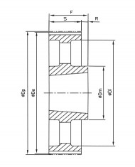 Řemenice TB 112 8M 30 optibelt ZRS na Taper Lock - N1