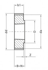 Řemenice TB 75 8MDC 21 optibelt ZRS DC na Taper Lock - N1